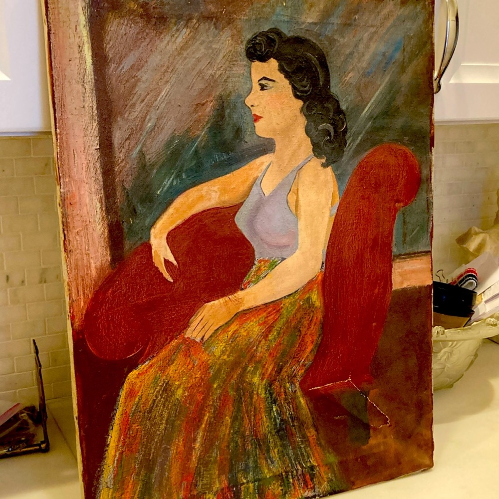 Woman seated on Devon- circa 1930 1940